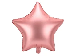Folieballon stjerne i mat rosegold