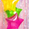 Folieballon stjerne Neon Gul plastfolie