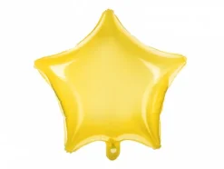 Folieballon stjerne Neon Gul plastfolie