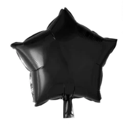 Folie ballon Stjerne SORT 46 cm