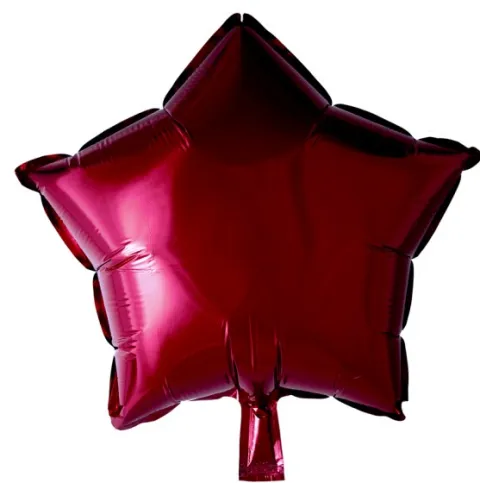 Folie ballon Stjerne VINRØD 46 cm
