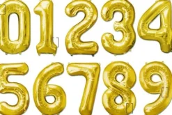 Folie ballon tal 66 cm i Guld