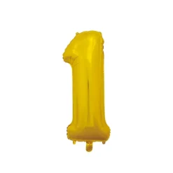 Folie ballon tal 66 cm i Guld