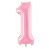 Folie ballon 1-TAL 86 cm Lyserød