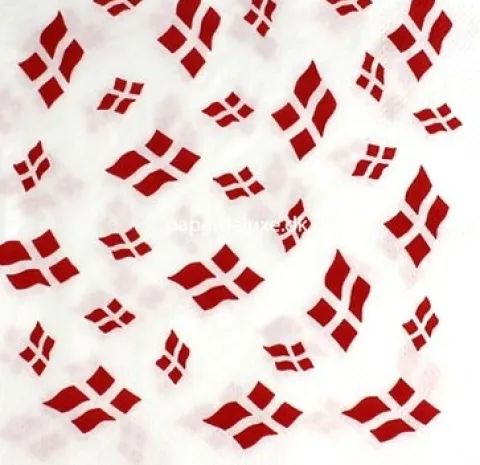 Frokostservietter med danske flag