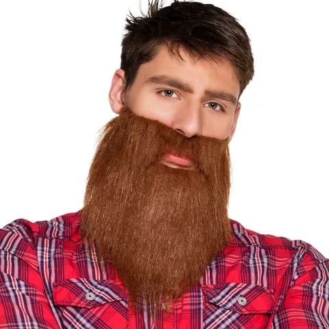 Fuldskæg i brun - Hipster