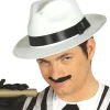 Gangsterhat i hvid filt