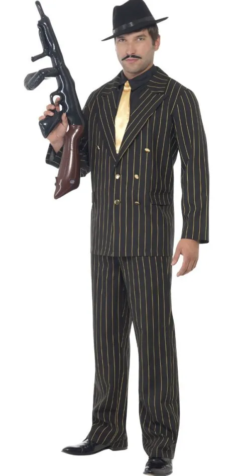 Gangster Jakkesæt GOLD STRIPE