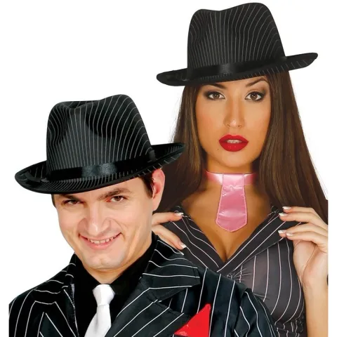 Gangster satin hat stribet