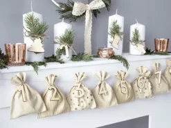 Gaveposer i stof som Julekalender -komplet