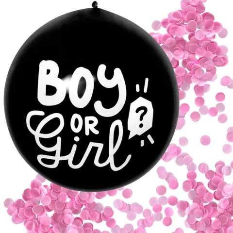 Gender reveal gummiballon ø60cm - Pige