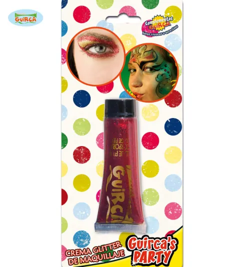 Glitter make up Gel tube 20ml. RØD