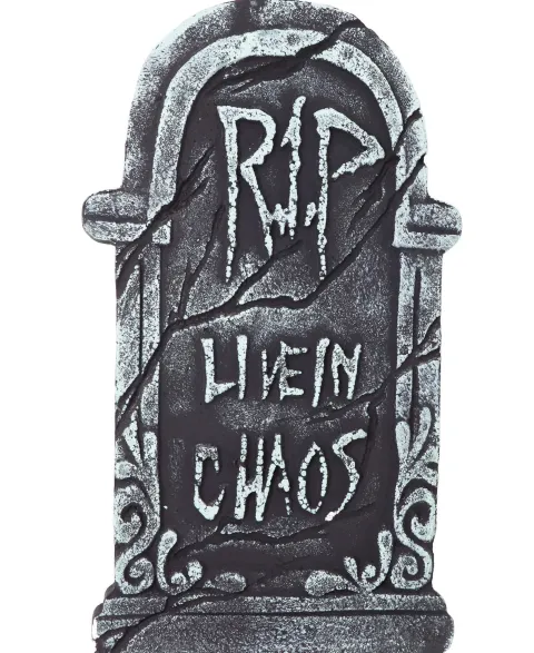 Gravsten 22x43cm - Live in Chaos
