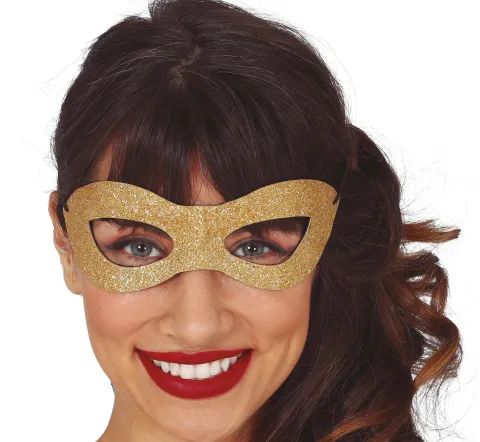 Guld glittermaske