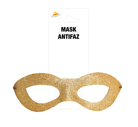 Guld glittermaske