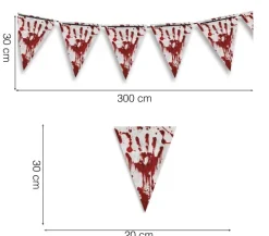 Halloween Flagbanner blodig