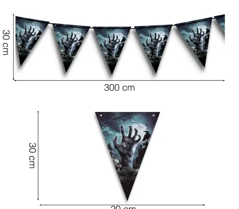 Halloween Flagbanner Graveyard