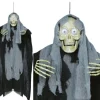 Halloween Goggle-eyed skelet pendel med lys og lyd - 120 cm