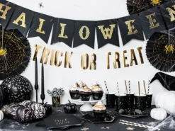 Halloween Kartonbanner i sort