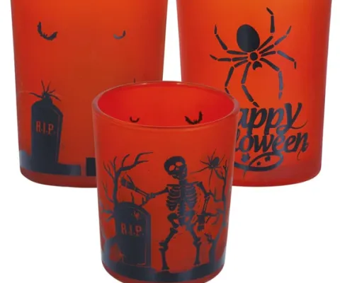 Halloween Lysestager i Glas