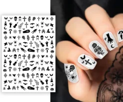 Halloween - Negle stickers, sorte