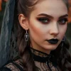 Halloween øreringe som sorte kister