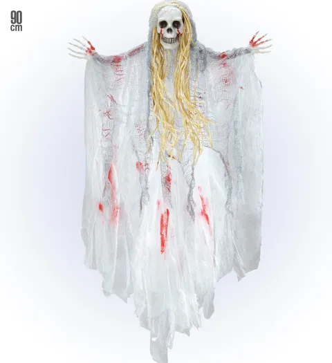 Halloween Spøgelse 90cm med blodigt klæde