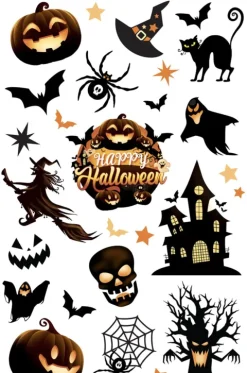 Halloween tattoos i sort