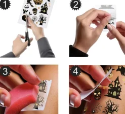 Halloween tattoos i sort