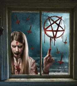 Halloween vinduesfolie XL - Possessed