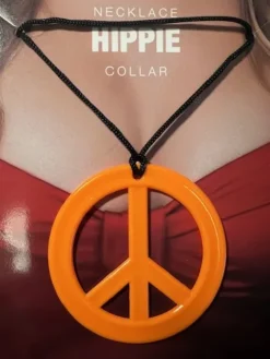 Halssnor med Peace tegn i orange