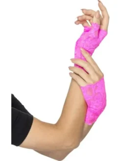 Handske blonde i neon-pink