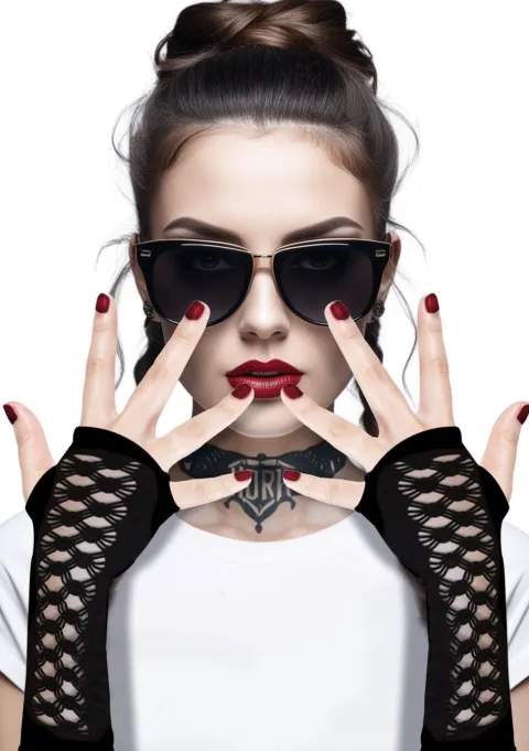 Handsker sorte - gothic