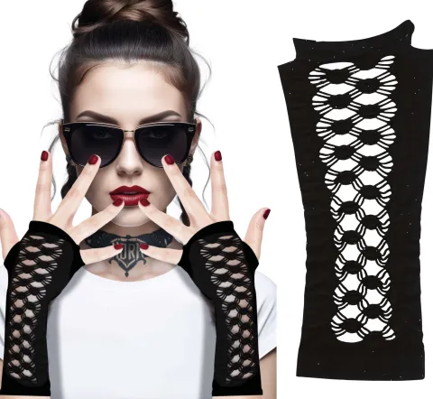 Handsker sorte - gothic