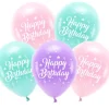 Happy birthday balloner i pastel nuancer