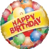 Happy Birthday Folie ballon ø46 GUL