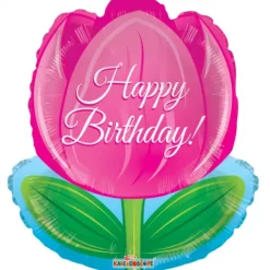 Happy Birthday Folieballon - Tulipan