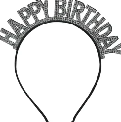 HAPPY BIRTHDAY hårbøjle - simili
