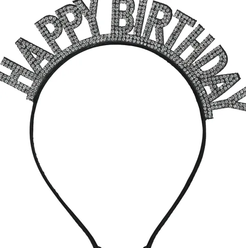 HAPPY BIRTHDAY hårbøjle - simili