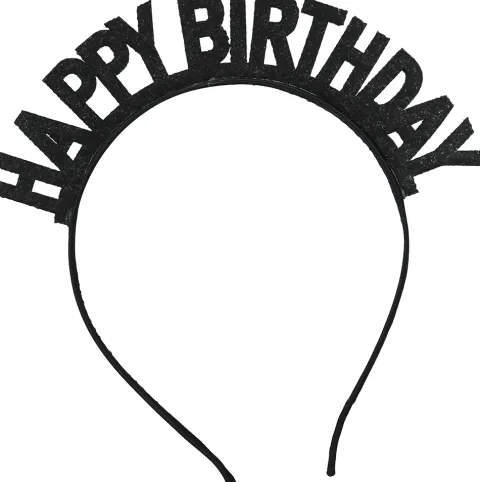 HAPPY BIRTHDAY hårbøjle - simili