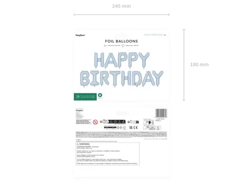 Happy Birthday i mat lyseblå