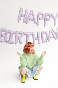 Happy Birthday i mat lyselilla