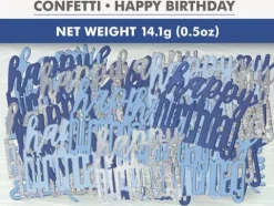 Happy Birthday konfetti i Blå