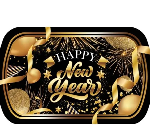 Happy new year bakke - 39x24cm