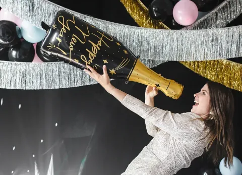 Happy new year Champagne Folieballon