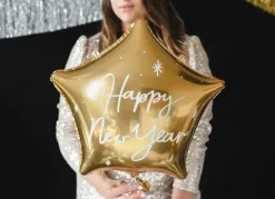 Happy new year Folie stjerne ballon