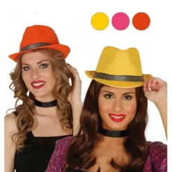 Hat Fedora KULØRT med bånd