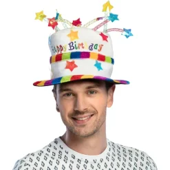 Hat Rainbow cake 'Happy birthday'