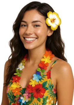 Hawaii blomst hårclips 3 stk.