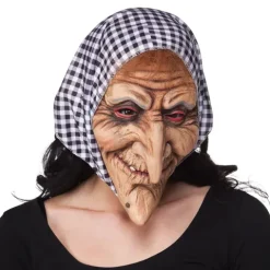 Heksemaske med ternet tørklæde